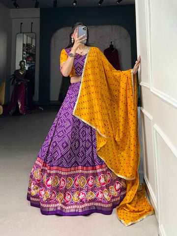 Bandhej & Patola Print Lehenga Choli