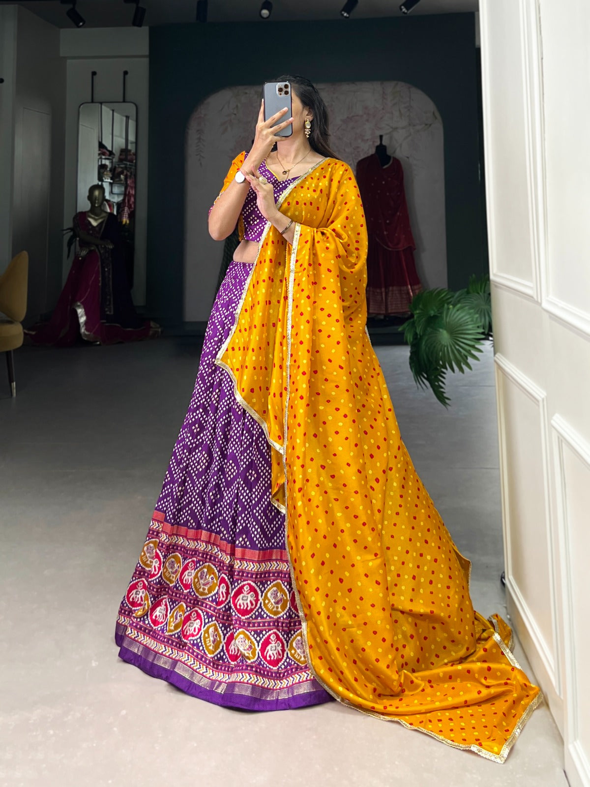 Bandhej & Patola Print Lehenga Choli