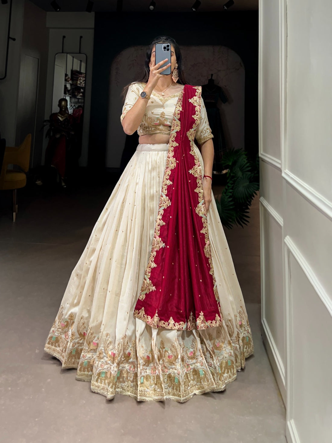 White Lehenga Choli