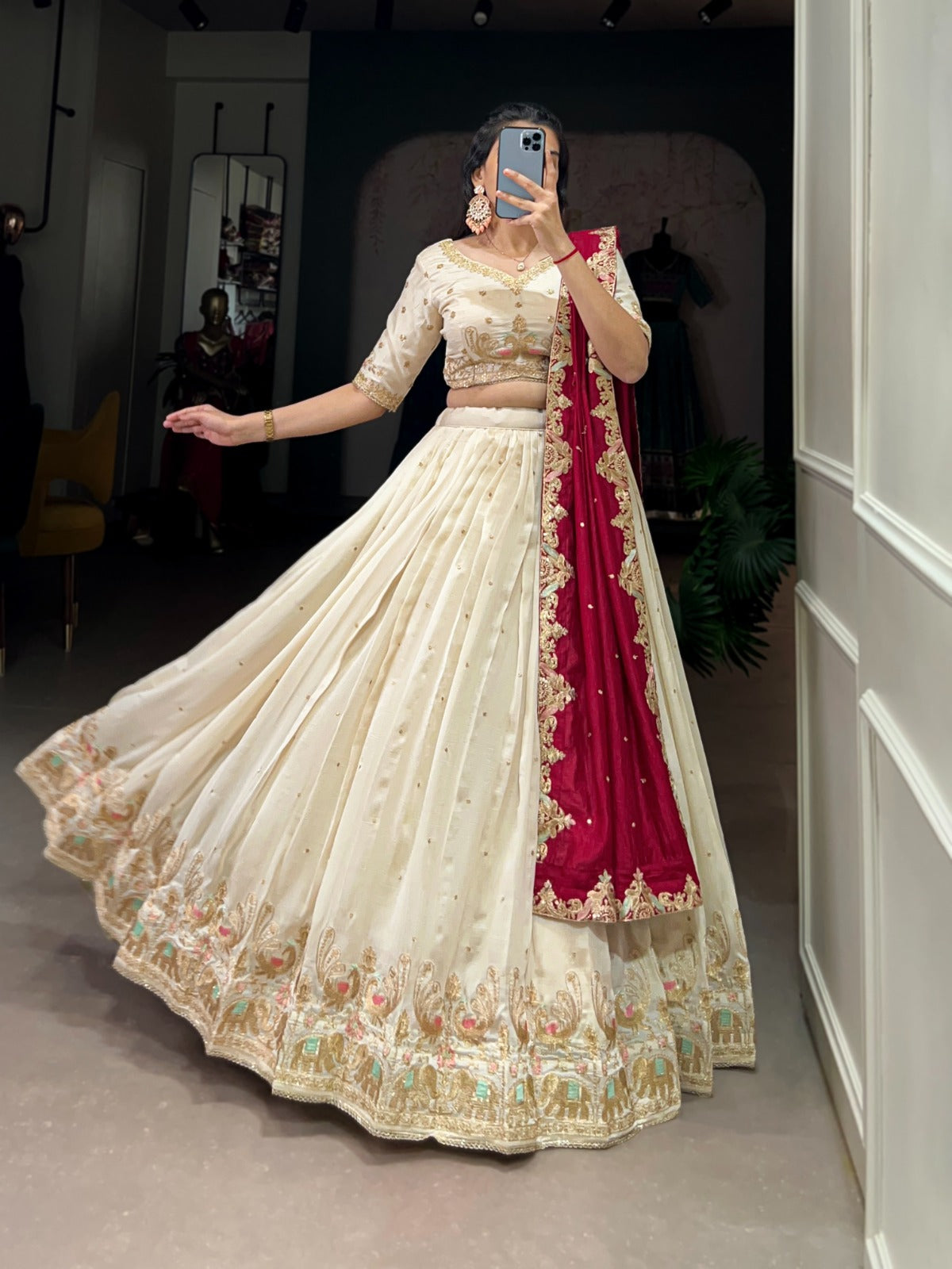 White Lehenga Choli