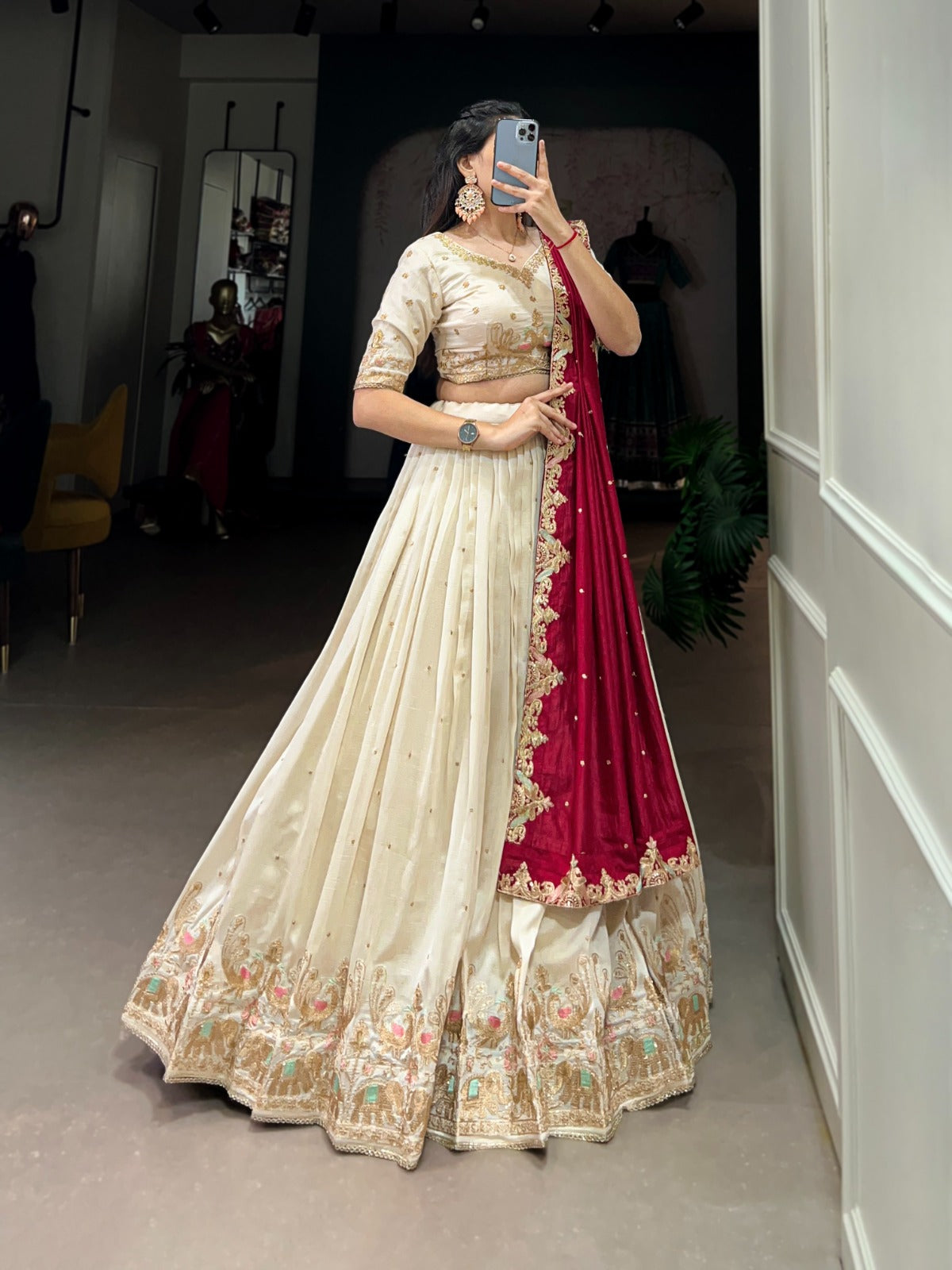 White Lehenga Choli