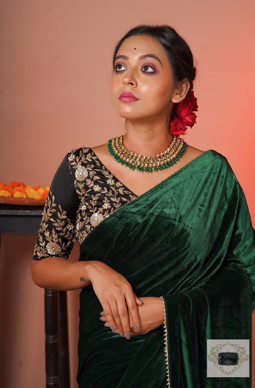 Velvet Saree