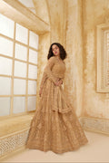 Golden Embroidered Lehenga Choli with Stone & Thread work