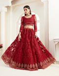 Red Bridal Lehenga with Zari and Heavy Stone Embroidery