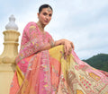 Multicolor Heavy Silk Lehenga with Pastel Shades & Embroidery