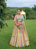 Pastel Multicolor Lehenga with Heavy Embroidery & Modern Designs