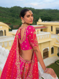 Red and Gold Bridal Lehenga with Classic Embroidery