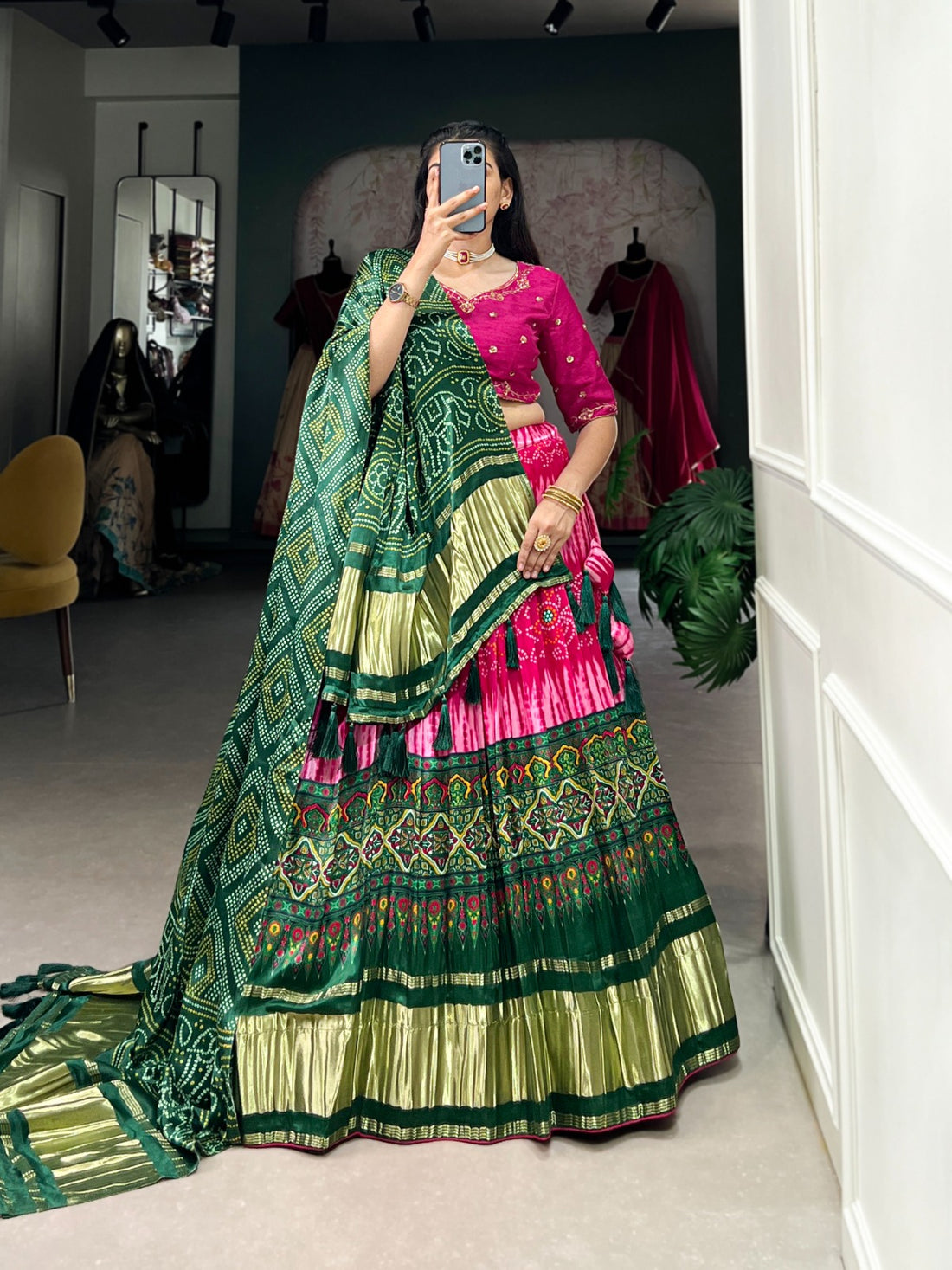 Gajji Silk Lehenga Choli