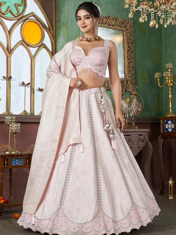 Soft Pink Bridal Lehenga