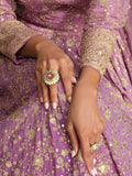 Lavender Chikankari Anarkali Dress