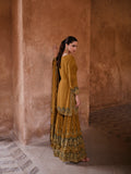 Mustard Gold Premium Silk Designer Sharara Suit