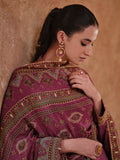 Plum Purple & Gold Designer Sharara Suit