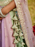 Multi-Color Satin Silk Lehenga with Sequins