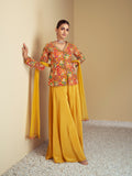 Mustard Yellow Pure Chinon Palazzo Suit