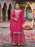 Hot Pink Heavy Chinnon Palazzo Suit