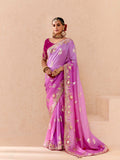 Light Purple Viscose Bemberg Designer Saree