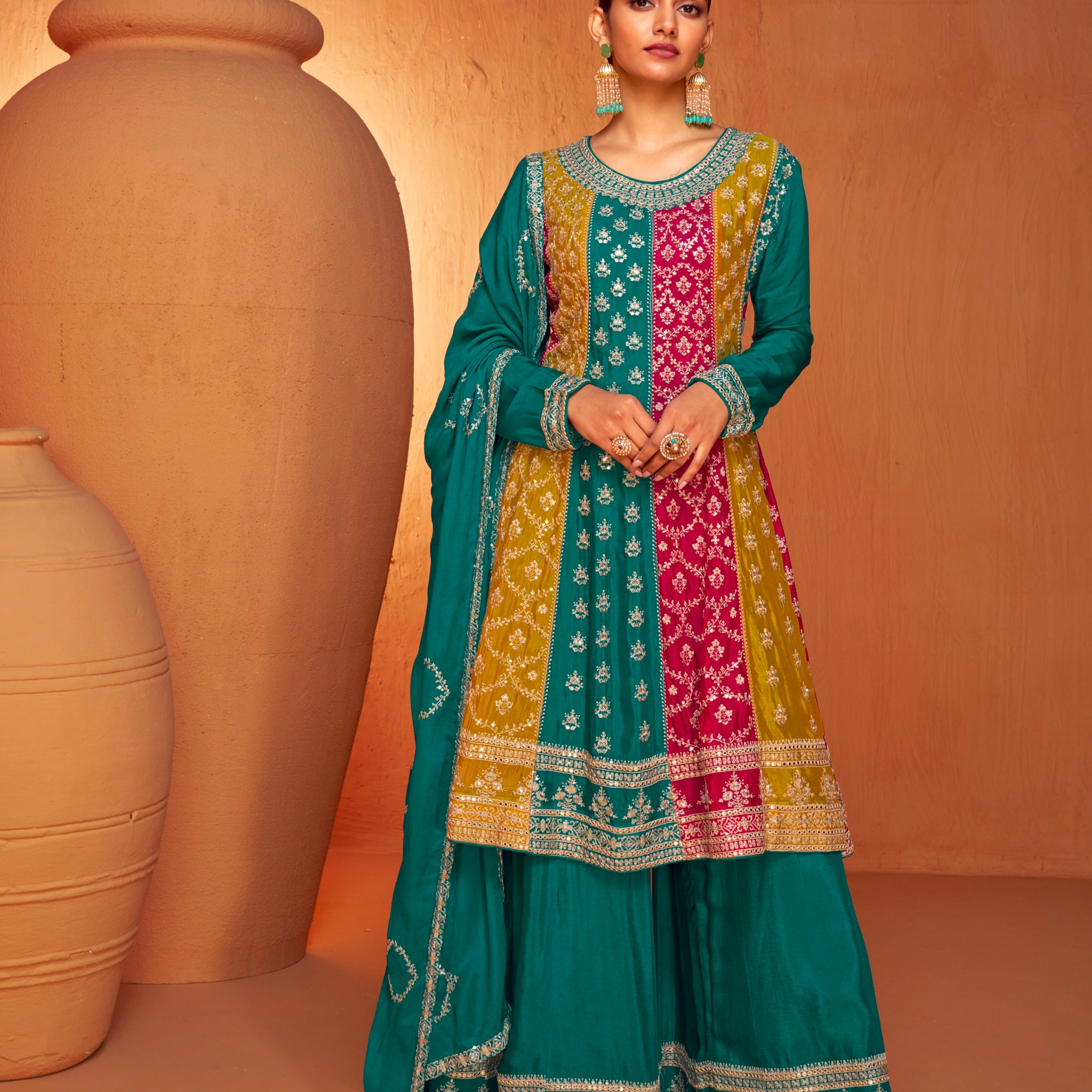 Beautiful Designer Wedding Wear Latest Anarkali Style Salwar Suit