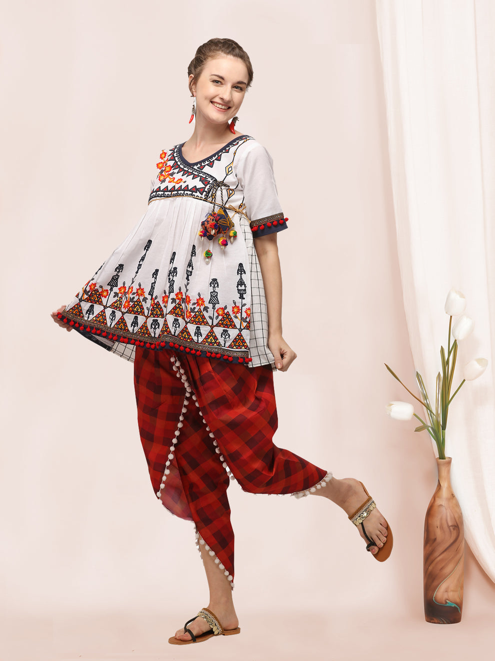 Navratri Garba Garba Special Kedia and Tulip Pants for Women's