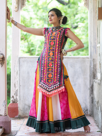 Navratri Garba Garba Special Kedia and Tulip Pants for Women's