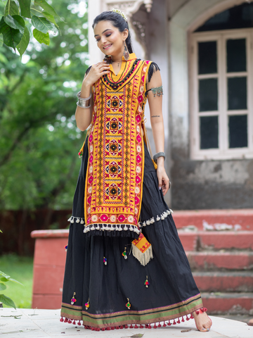 Navratri Garba Garba Special Kedia and Tulip Pants for Women's