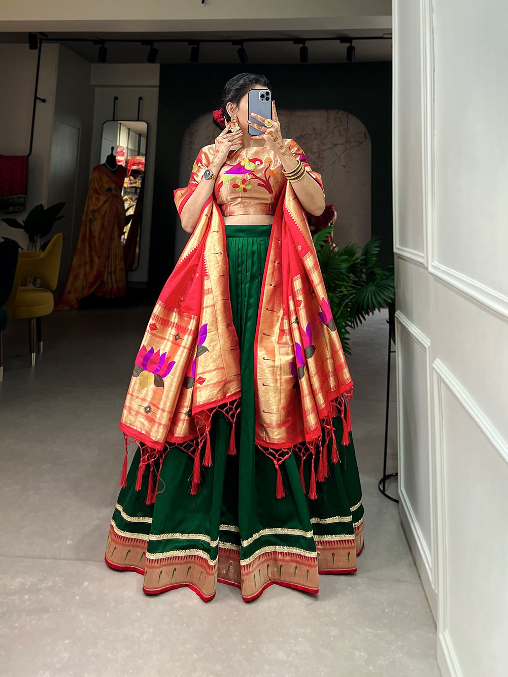 Paithani Silk South Indian Lehenga Choli