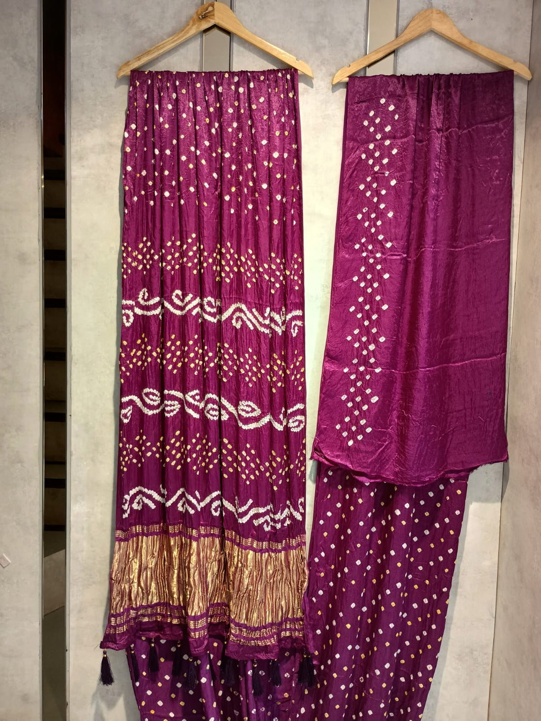 Pure Gajji Silk Lagadi Patta Saree