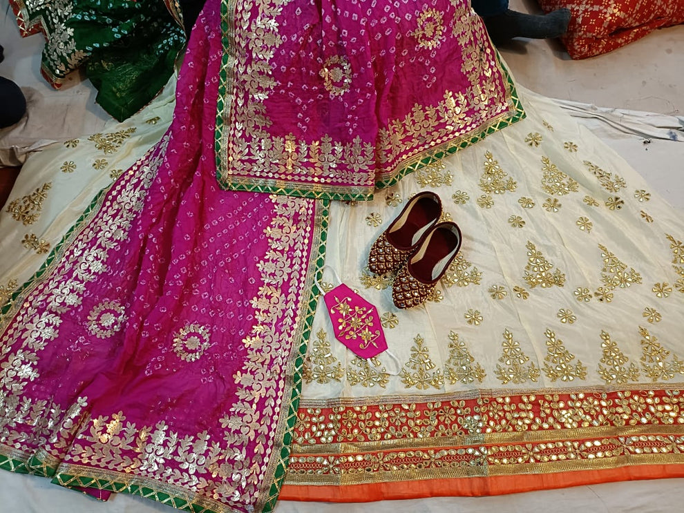 Rajasthani Traditional Uppada Silk Lehenga Choli