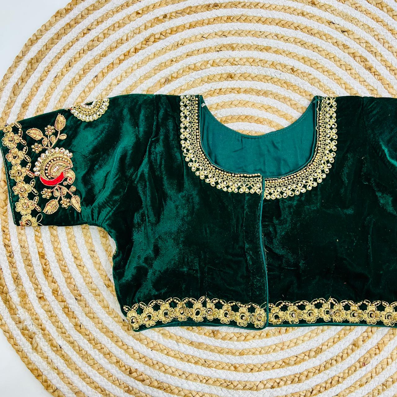 FANCY VELVET HANDWORK BRIDAL BLOUSE Anant Tex Exports Private Limited