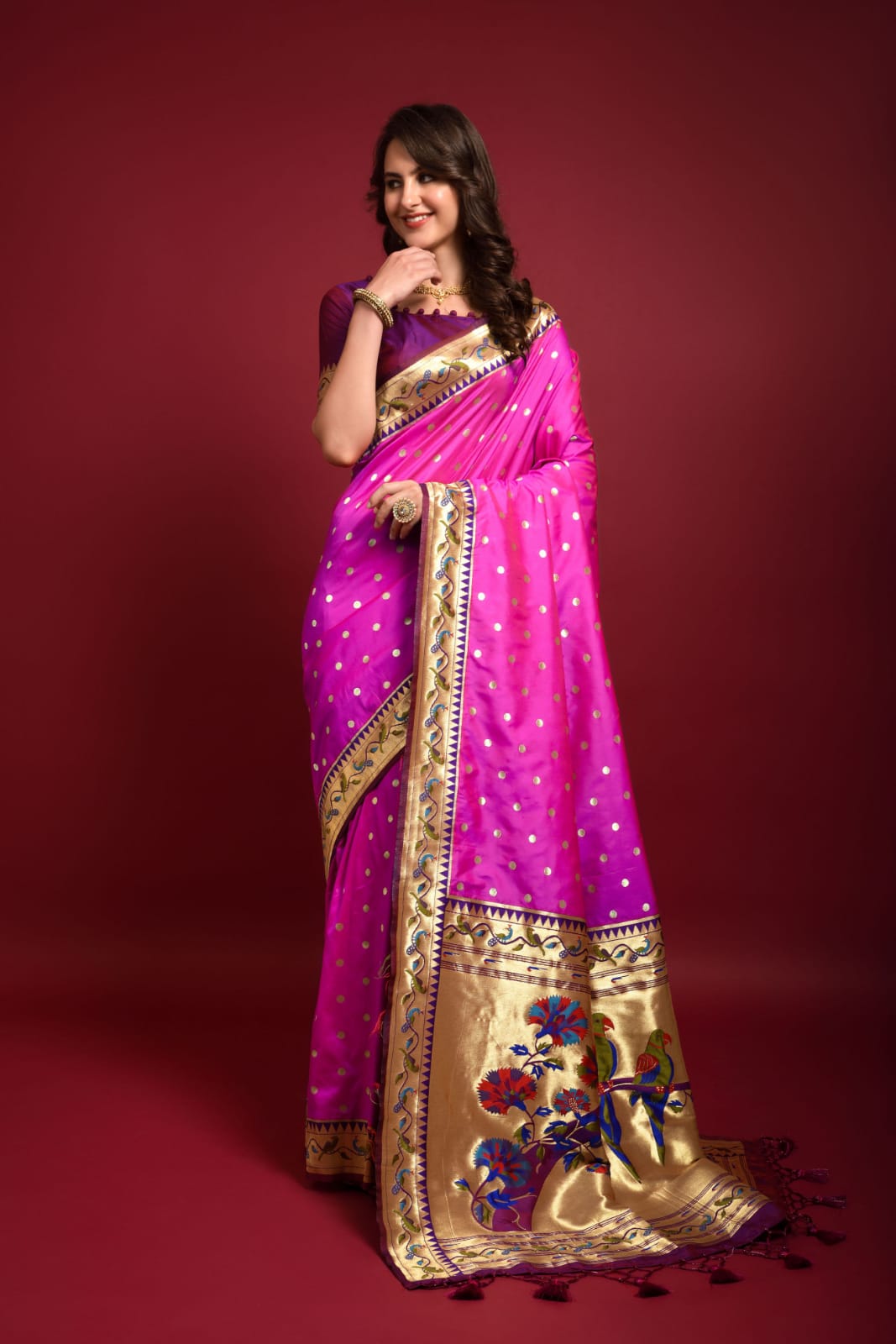 Party Wear Banarasi Soft Silk Paithani Saree Anant Tex Exports Private Limited