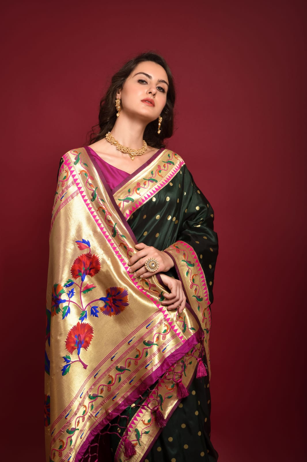 Party Wear Banarasi Soft Silk Paithani Saree Anant Tex Exports Private Limited