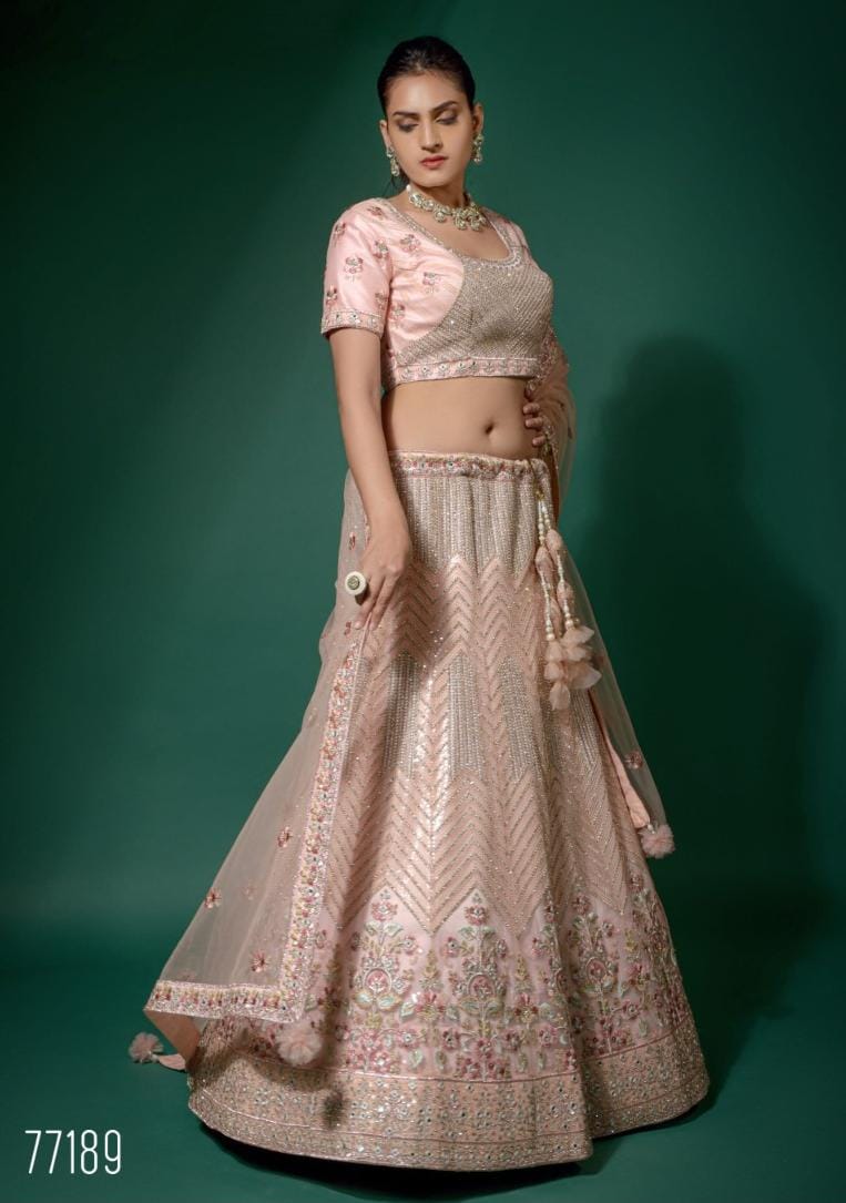 Alakana Designer Bridal Wear Lehenga D.No 77189 Anant Tex Exports Private Limited