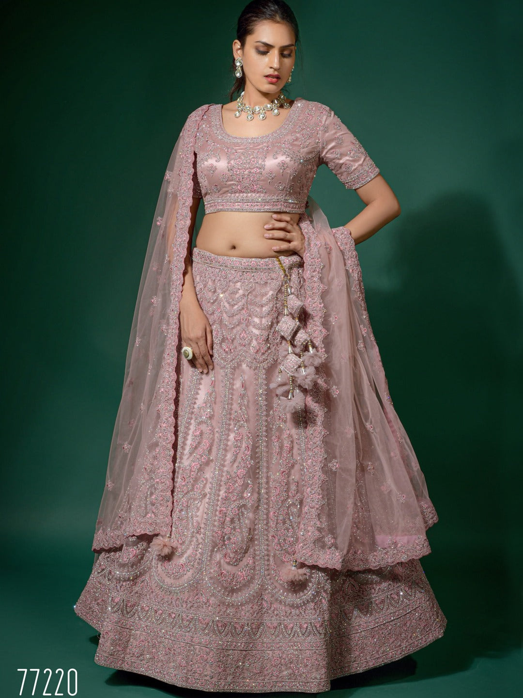 Alakana Designer Bridal Wear Lehenga D.No 77220 Anant Tex Exports Private Limited