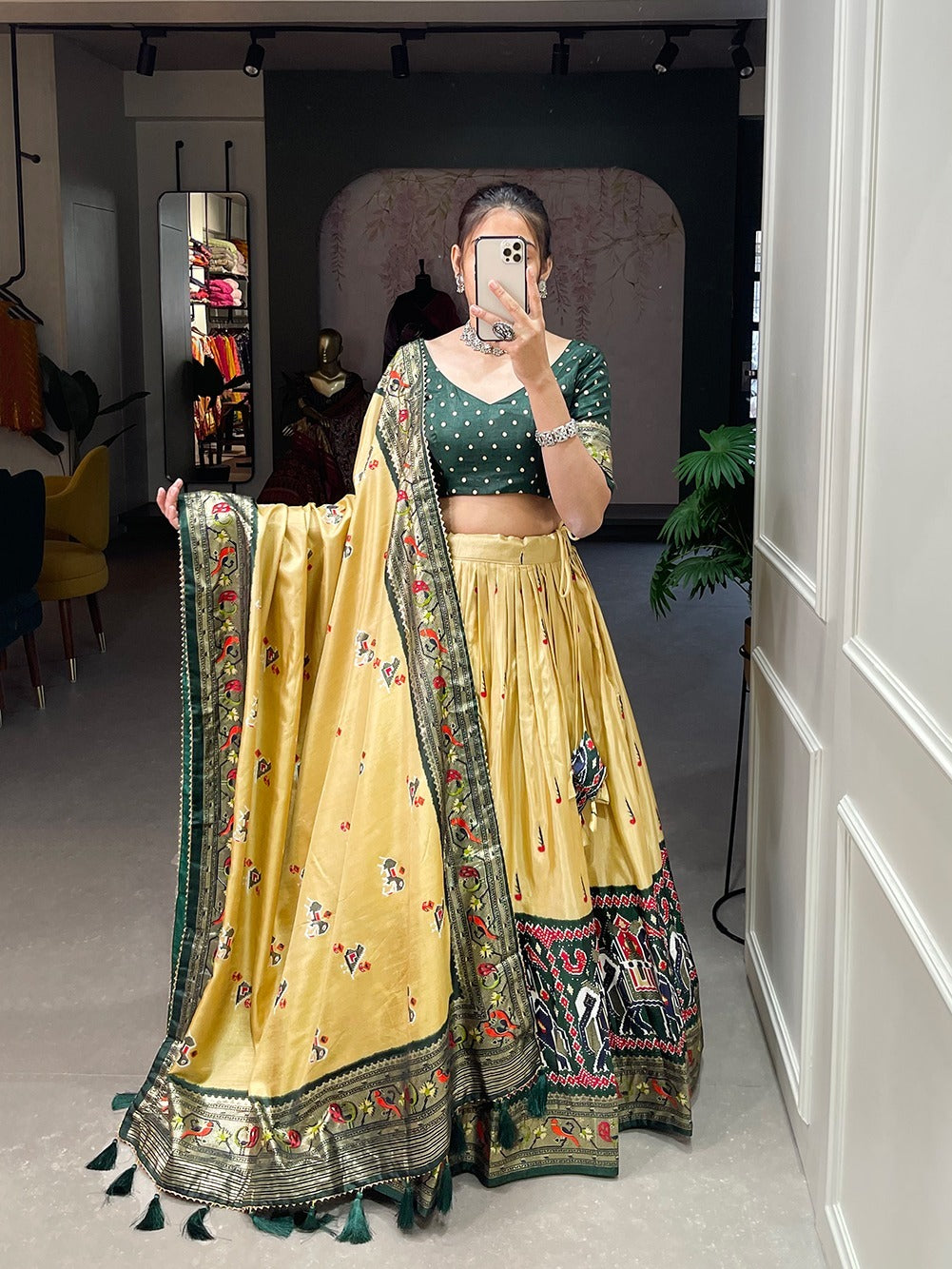 Party Wear Dola Silk Lehenga Anant Tex Exports Private Limited