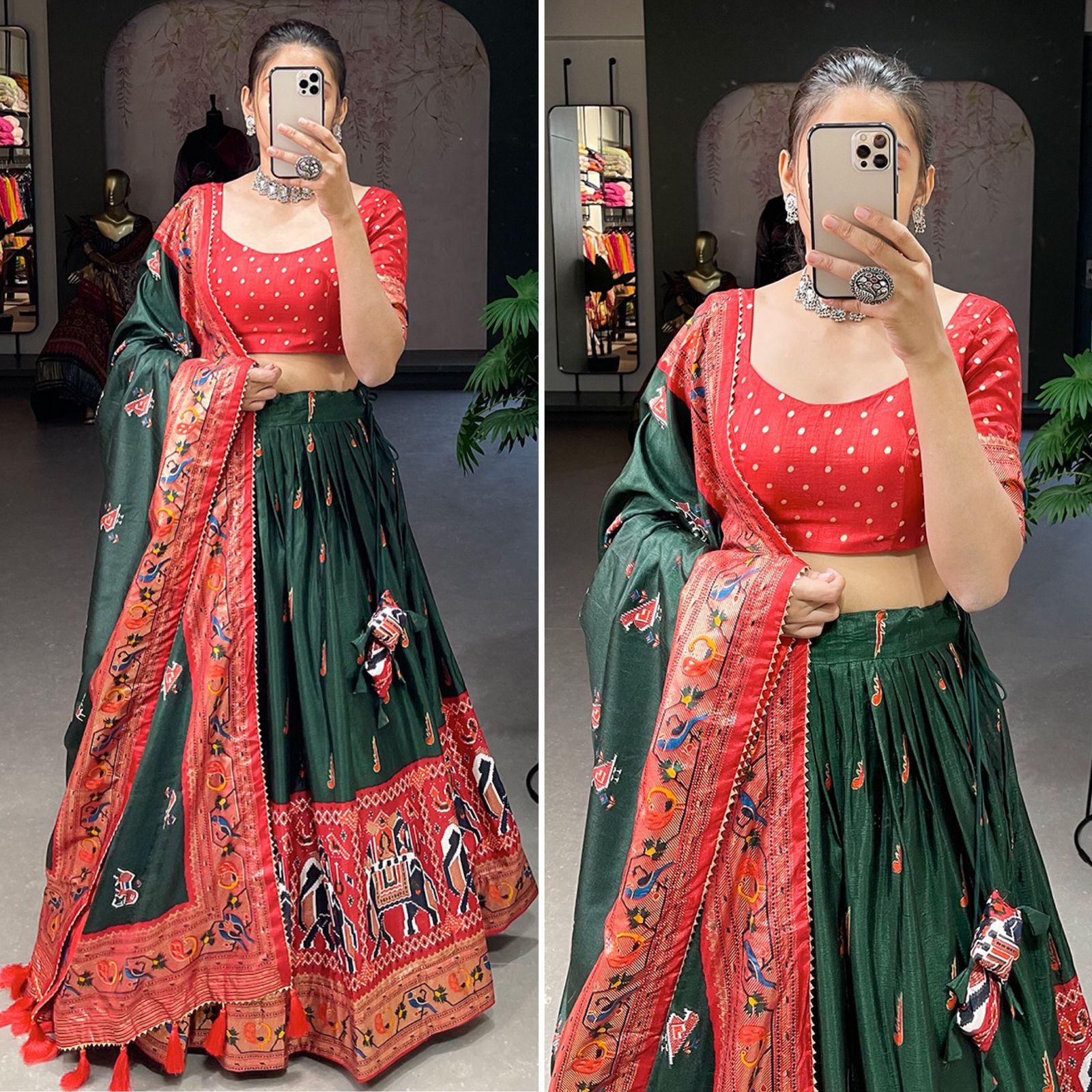 Party Wear Dola Silk Lehenga Anant Tex Exports Private Limited