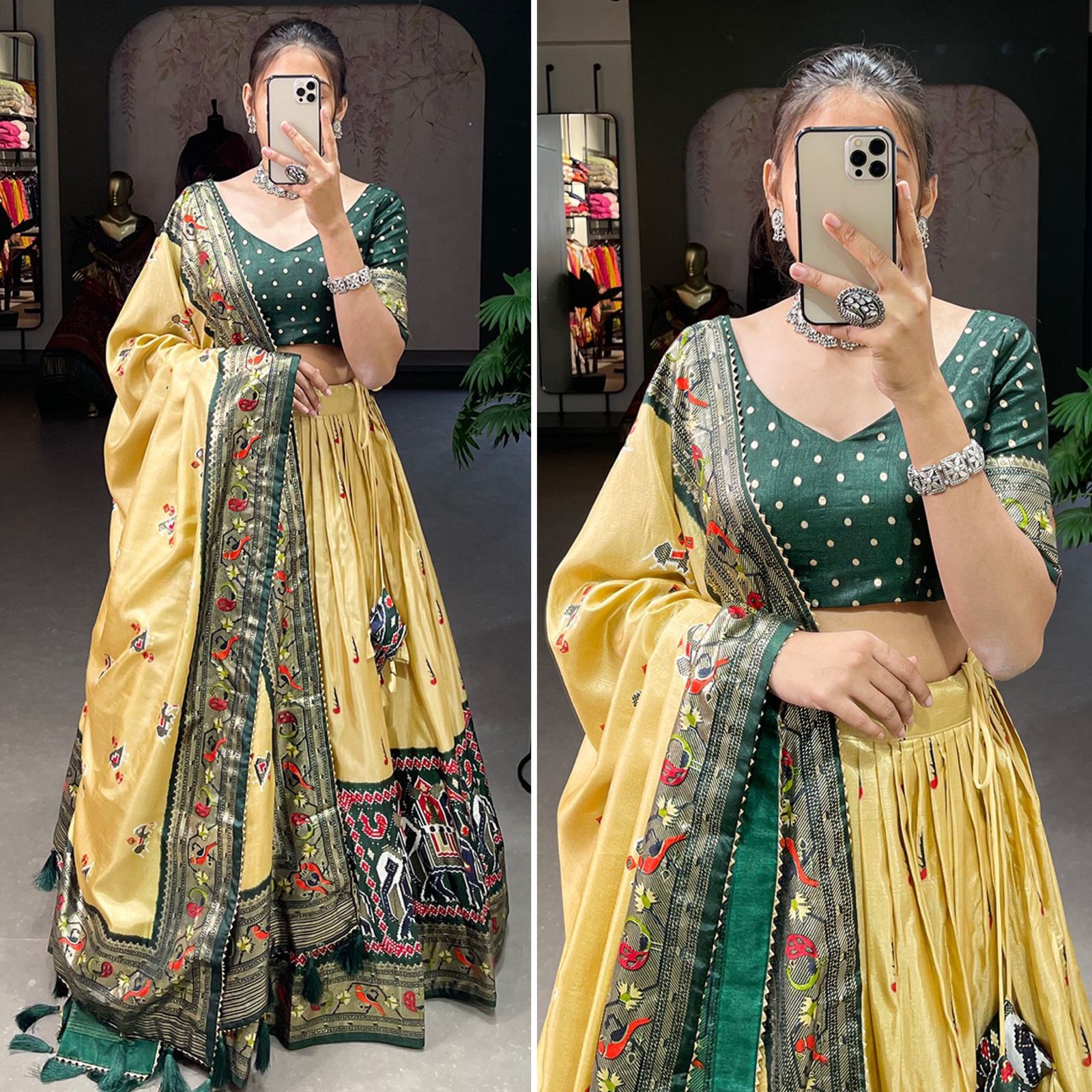 Party Wear Dola Silk Lehenga Anant Tex Exports Private Limited