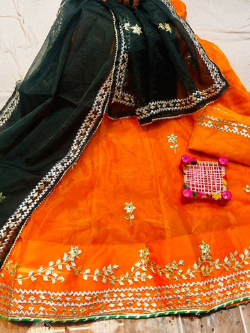 Fancy Rajasthani Organza Lehenga Anant Tex Exports Private Limited