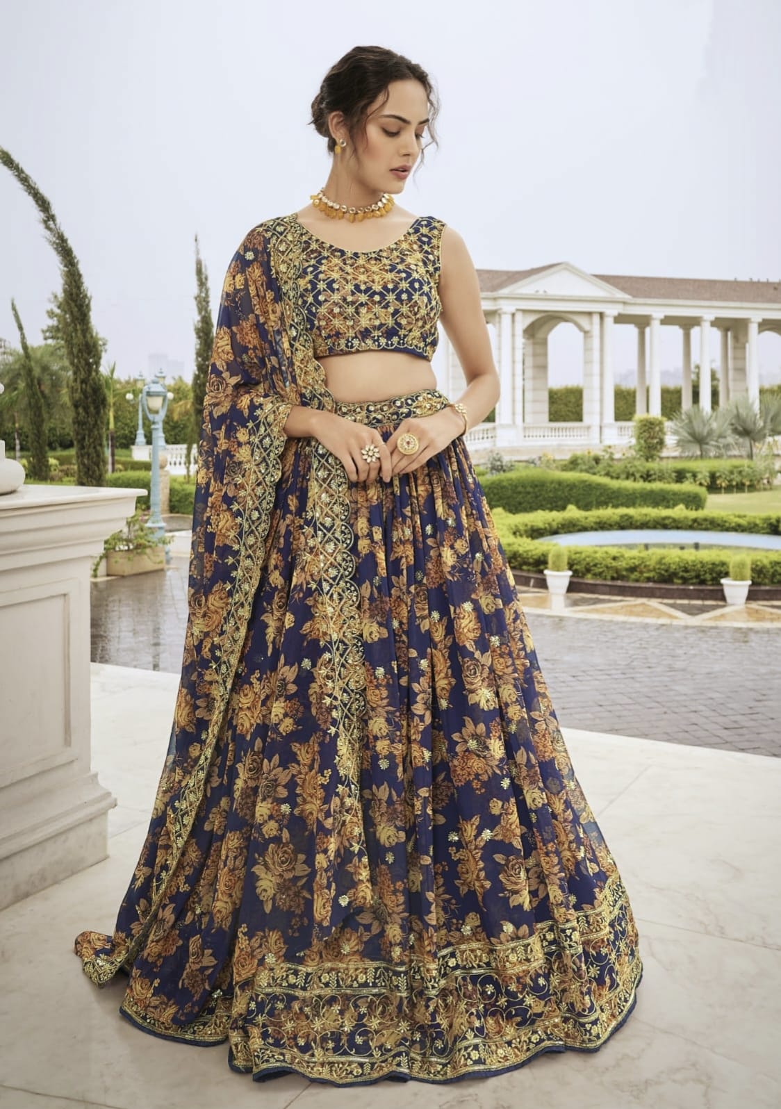 Party Wear Floral Printed Lehenga Choli Anant Tex Exports Private Limited