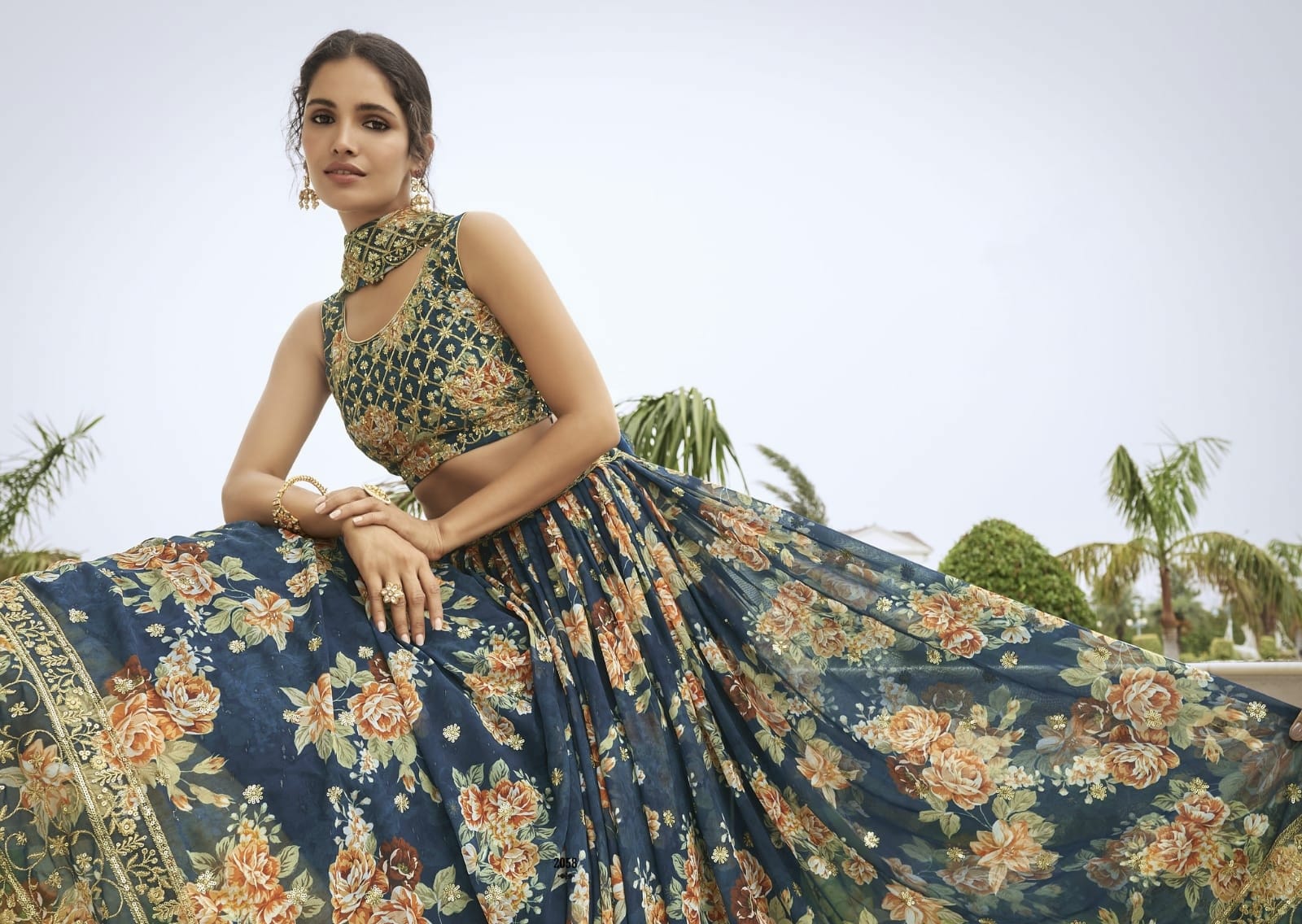 Amazon.com: GLOBON IMPEX Trendy Indian Wedding Style Floral Printed Lehenga  Choli For Women Party Wear Navratri Special Dress : Clothing, Shoes &  Jewelry