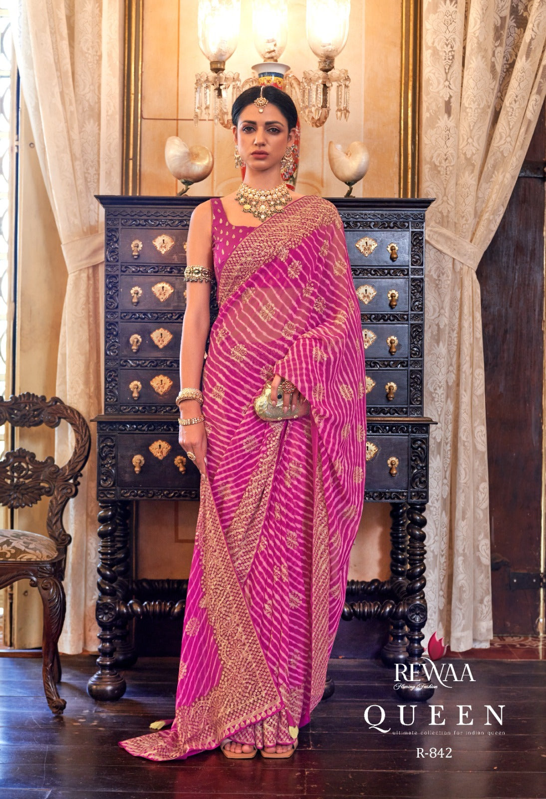 REWAA QUEEN FESTIVE WEAR SAREE