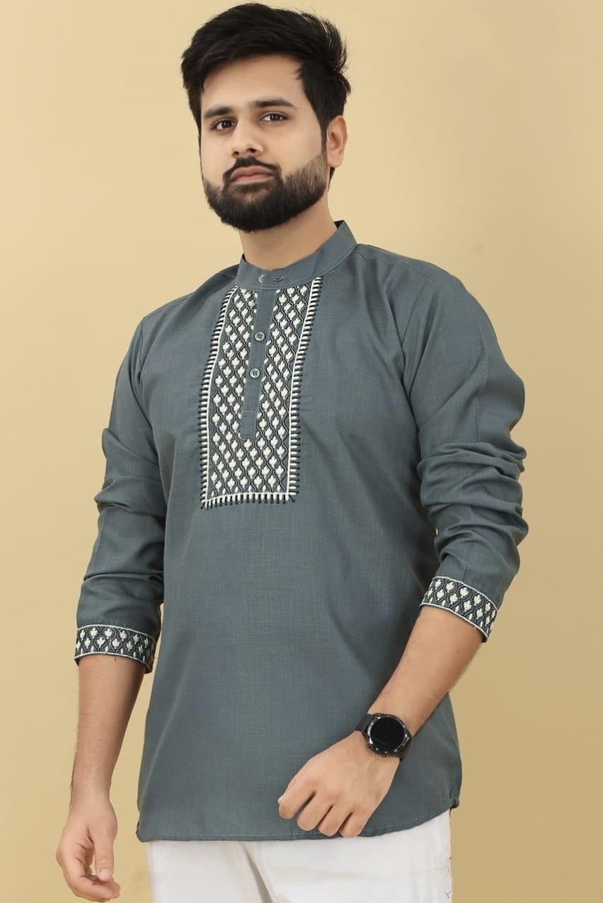 Traditional Embroidery Work Short Kurta Anant Tex Exports Private Limited