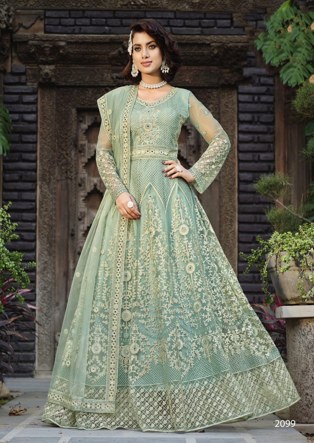 AMAIRA TRADITIONAL WEAR ANARKALI SUIT D.NO 2099 - Anant Tex Exports Private Limited