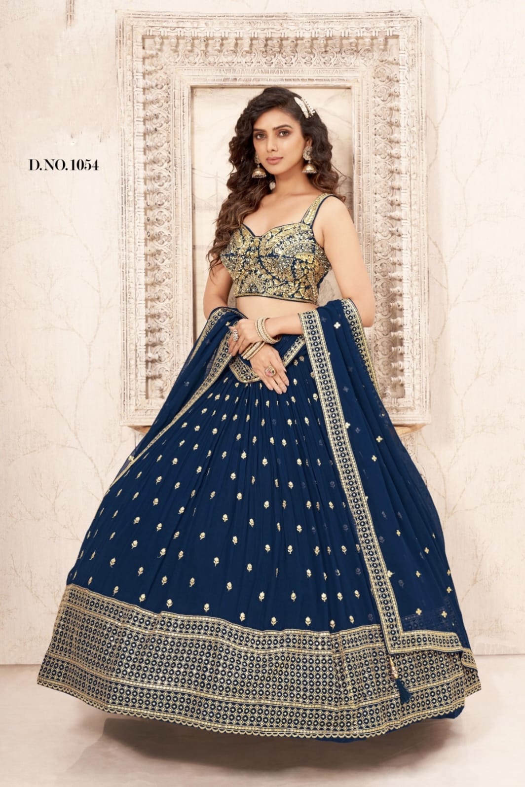 NAYAB BRIDAL WESTERN WEAR LEHENGA D.NO 1054