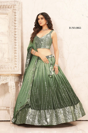 NAYAB BRIDAL WESTERN WEAR LEHENGA D.NO 1055