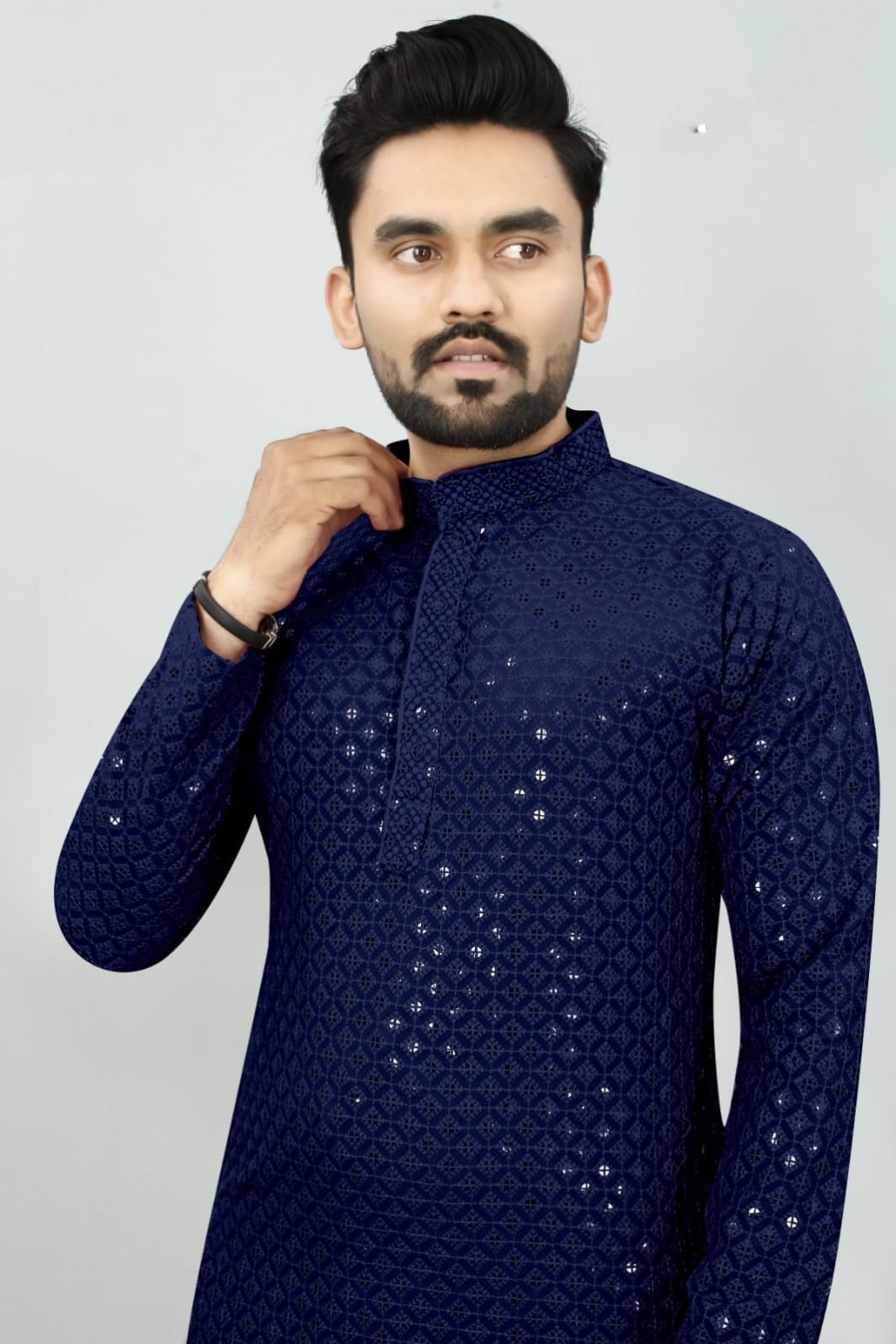 Traditional Chikan Work Kurta Pajama