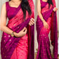 Party Wear Moss Silk Padding Saree