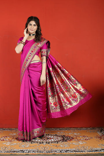 Fancy Occasion Wear Paithani Soft Silk Saree