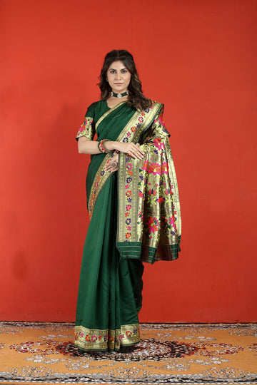 Fancy Occasion Wear Paithani Soft Silk Saree