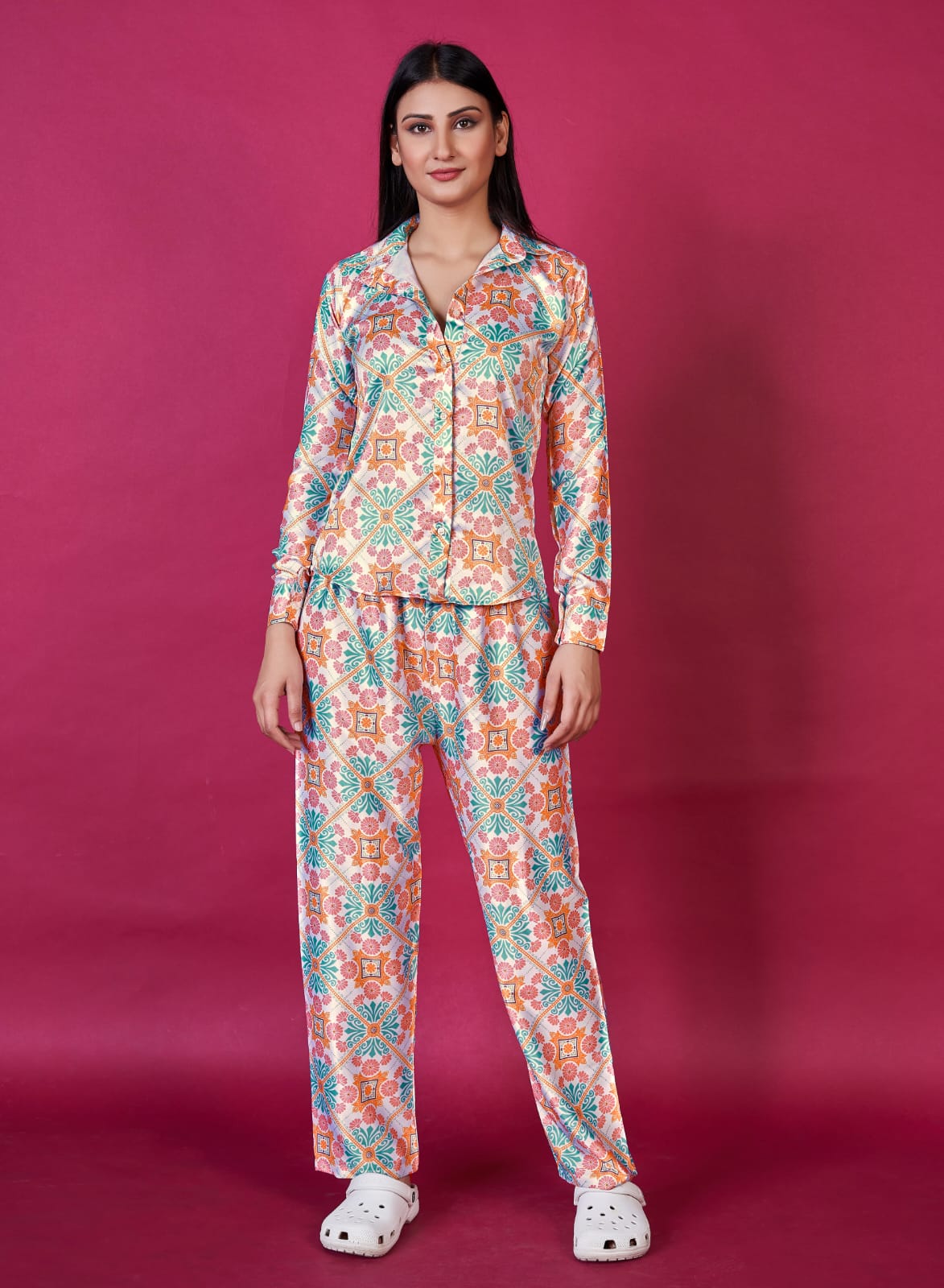 Women's Fancy Western Night Suit