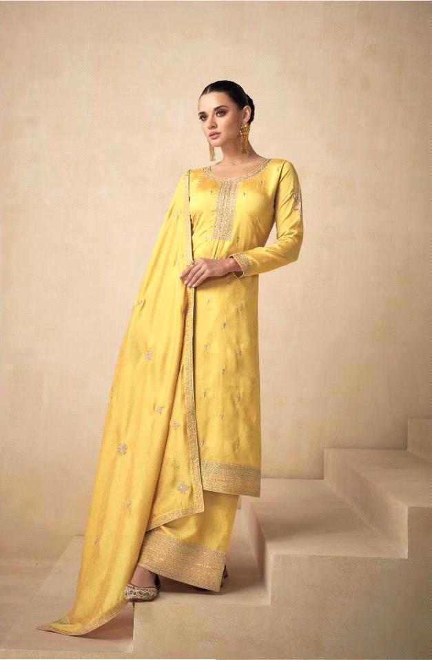 AASHIRWAD NEEDLE PREMIUM SILK SALWAR SUIT D.NO 9557