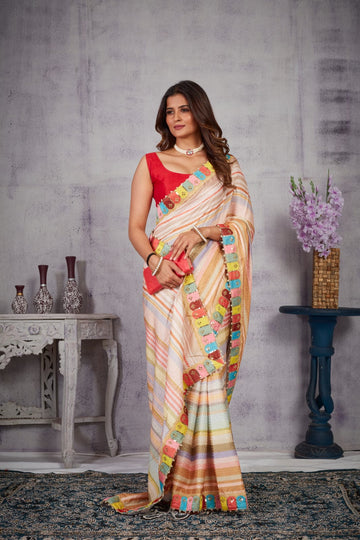 Party Wear Fancy Digital Print Saree D.No 5039